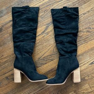 Vici tall faux suede boots size 8